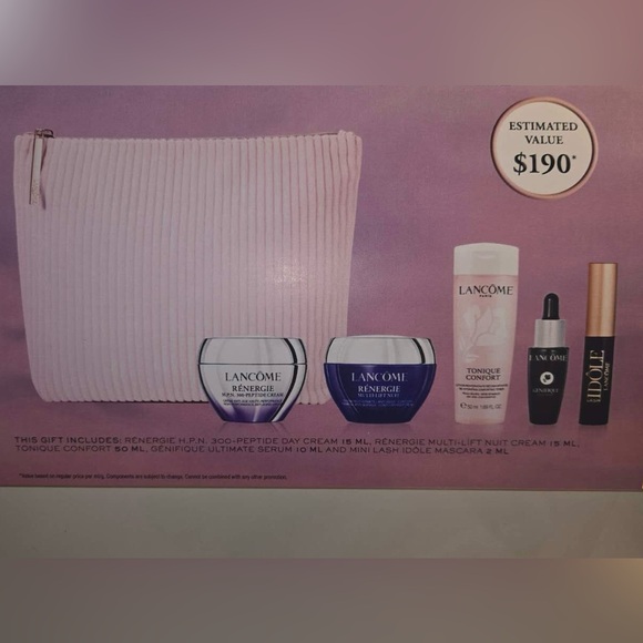 Lancôme Beauty Routine Set with Pink Bag - Picture 2 of 4